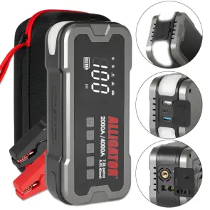 Пусковий пристрій Alligator Jump Starter 2000A/4000A 24000mAh з компресором 10Bar №2
