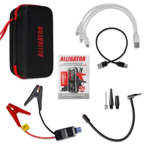 Пусковий пристрій Alligator Jump Starter 2000A/4000A 24000mAh з компресором 10Bar №4