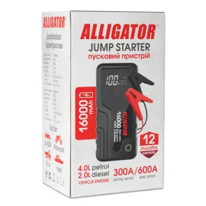 Пусковий пристрій Alligator Jump Starter 300A/600A 16000mAh №6