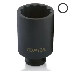 Ударная головка длинная 1/2" 32мм 12-гранная TOPTUL KABJ1632 №1