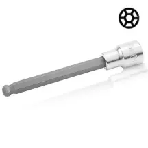 Насадка шестигранник HEX TOPTUL 6 мм 140мм 1/2" с шаром BCSA1606