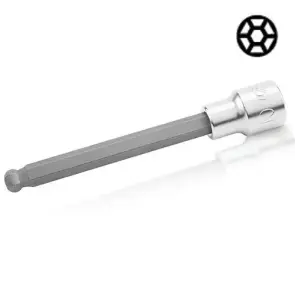 Насадка шестигранник HEX TOPTUL 6 мм 140мм 1/2" с шаром BCSA1606 №1