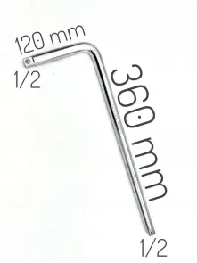 Вороток Г-образный 1/2" 360х120мм TOPTUL AFAN1614 №2