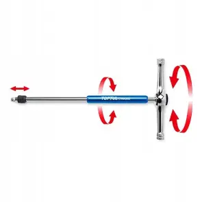 Вороток Т-подібний з тріскачкою 1/4" 72 зубця L1=132mm L=260mm TOPTUL CTRM0826 №5