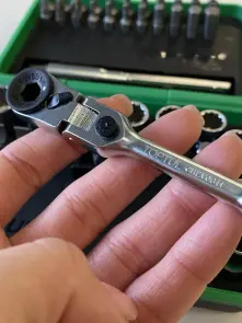 Трещотка мини 1/4" с шарниром TOPTUL 60 зубцов (исп. с FTDF0810) CHEV0811 №5