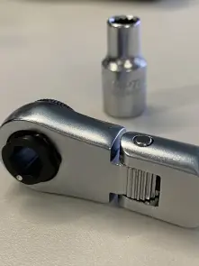Трещотка мини 1/4" с шарниром TOPTUL 60 зубцов (исп. с FTDF0810) CHEV0811 №9