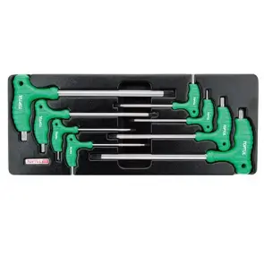 Набор ключей TORX с ручкой L-обр. (в ложементе) TOPTUL GAAT0804 №1