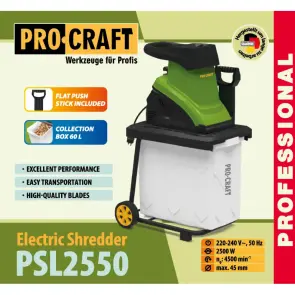 Подрібнювач гілок Procraft PSL2550 №2