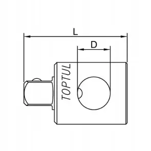 Перехідник з отвором 3/8"х1/2" TOPTUL CAGA1216 №3