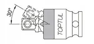 Кардан ударный 3/8" TOPTUL усиленный KACN120B №2