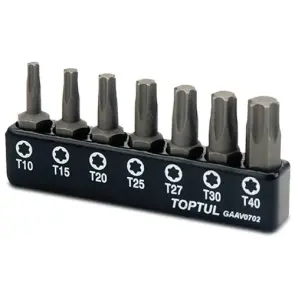 Набор бит TORX TOPTUL 1/4" 7ед. (T10-T40) GAAV0702 №1
