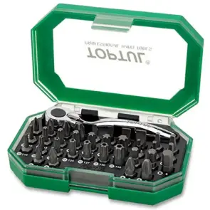 Набір біти + тріскачка TOPTUL 1/4" 35ед. GACW3503 №1