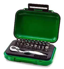 Набір біт з тріскачкою TOPTUL 1/4" 31ед. GABW3103 №1