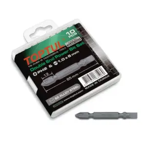 Набор бит двухсторонних 1/4" TOPTUL PH2хSL6 L65мм 10шт. GAAW1004 №1