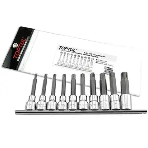 Набор головки с насадкой TOPTUL 1/2" RIBE M5-M16 10ед. длинные GAAG1003 №1