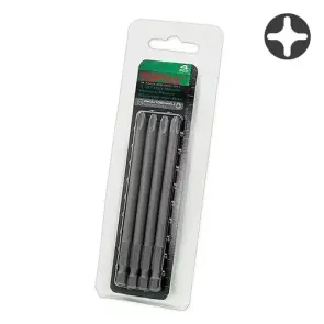 Насадки для шурупокрута набір 1/4" 100 мм PH2 4 шт. TOPTUL FSIB0802G №1