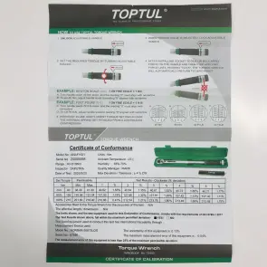 Динамометричний ключ 1/2" TOPTUL 535mm 40-210Nm ANAF1621 №6