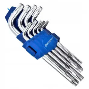 Набір ключів TORX Г-обр. з отвором 9 од. СТАНДАРТ TKS0901 №1
