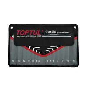 Набір ключів шестигранних Г-под. TOPTUL 2-19 мм 14 од. у чохлі GPAQ1401 №2