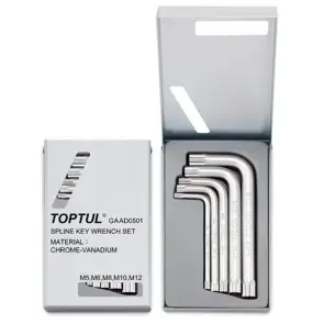 Набор ключей SPLINE Г-образных TOPTUL М5-М12 GAAD0501 №1