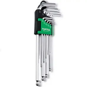 Набор шестигранников дюймовых с шаром TOPTUL 1/16"-3/8" 9ед. GBAL0901 №1