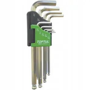 Набор шестигранников дюймовых с шаром TOPTUL 1/16"-3/8" 9ед. GBAL0901 №2