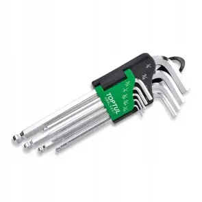 Набор шестигранников дюймовых с шаром TOPTUL 1/16"-3/8" 9ед. GBAL0901 №3
