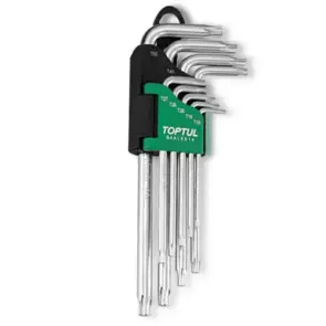 Набір ключів TORX Р-обр. довгих TOPTUL T10-T50 9ед. з отвором GAAL0919 №1