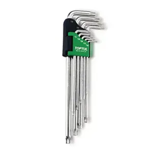 Г-образные ключи TORX TOPTUL T10-T50 9ед. супердлинные с отверстием GAAL0915 №2