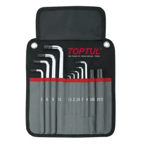 Набор ключей шестигранных с шаром TOPTUL 1,5-10мм 11ед. супердлинных в чехле GPAQ1101 №1