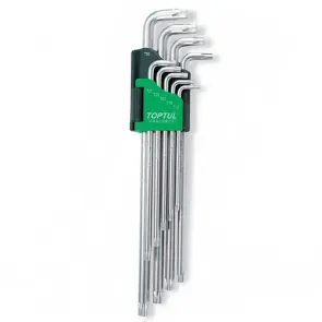 Г-образні ключі TORX TOPTUL T10-T50 9ед. супердовгі GAAL0923 №1