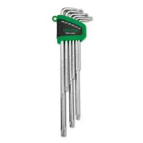 Набор ключей Г-обр. TORX T10-T50 9ед. супердлинных с отверстием (GAAL0919) TOPTUL GSN-09ET №1