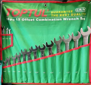 Набор ключей дюймовых комбинированных TOPTUL 16 шт. (1/4"-1-1/4") GBAA1604 №3