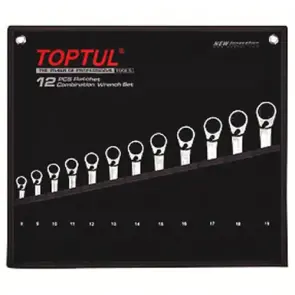 Набор ключей трещоточных реверсивных TOPTUL 8-19мм в чехле 12ед. GPAQ1203 №1
