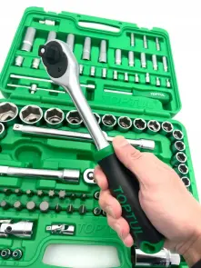 Автомобильный набор инструментов 1/4", 1/2" 108ед. (6-гр.) TOPTUL GCAI108R №6