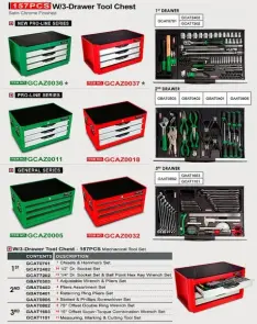Ящик для СТО, інструмент TOPTUL (Pro-Line) 3 секції 157 од. GCAZ0011 №2
