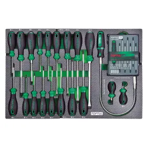 Тележка с инструментом (BUMPER SERIES) 7 секций 340ед. серый TOPTUL GE-34029 №5