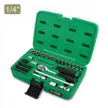 Набор торцевых головок и бит с трещоткой TOPTUL 1/4" 41ед. GCAI4102