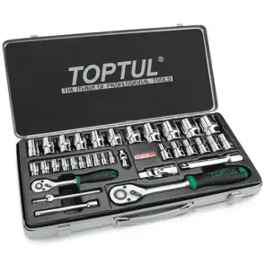 Набір головок з тріскачкою TOPTUL 1/4", 1/2" 34ед. GCAD3401 №1