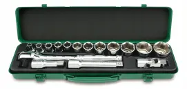 Набор головок с трещоткой TOPTUL 1/2" 16 ед. (6-гр.) GCAD1601