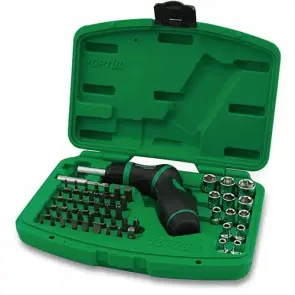 Набір торцевих головок і біт TOPTUL 1/4" з трещоточной викруткою GAAI5401 №1