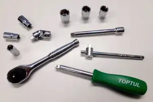 Набір інструменту в кейсі TOPTUL 1/4" 17од. GCAD1701 №3