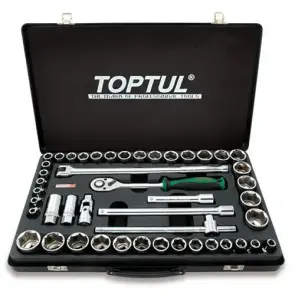 Комбінований набір інструментів TOPTUL 1/2" (дюйм+метр.) 46ед. GCAD4601 №1