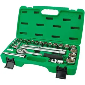 Набор инструмента в чемодане TOPTUL 1/2" 28ед. со светящимся переходником GCAI2801 №1