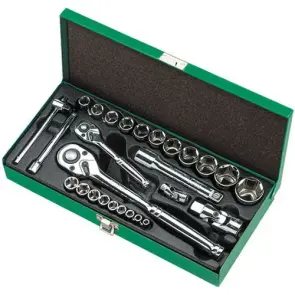 Набір інструментів для автомобіля TOPTUL 1/4"&1/2" 28ед. GCAD2802 №1