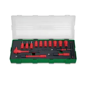 Набор изолированного инструмента TOPTUL VDE 1/4" 14ед. (6-гр.) GZA1447 №1