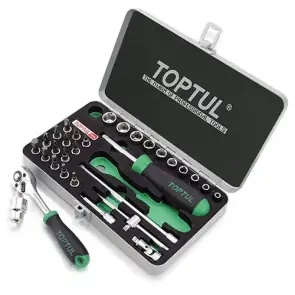 Набір головок з тріскачкою TOPTUL 1/4" 31ед. GCAD3101 №1