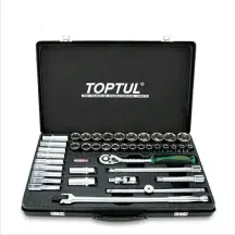 Комбинированный набор инструментов TOPTUL 1/2" 41 ед. (короткие+длинные головки) GCAD4102