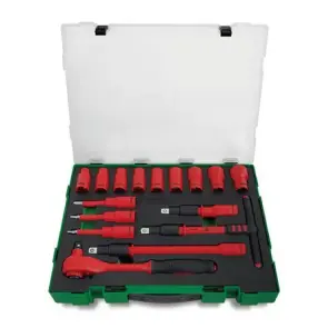 Набор изолированного инструмента TOPTUL VDE 1/2" 16ед. (6-гр.) GZC1609 №1