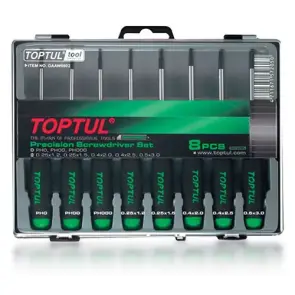 Набор прецизионных отверток TOPTUL (PH000-PH0, SL1.2-SL3) 8ед. GAAW0802 №1